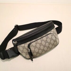 Gucci Black and Gray Men's Belt Bag